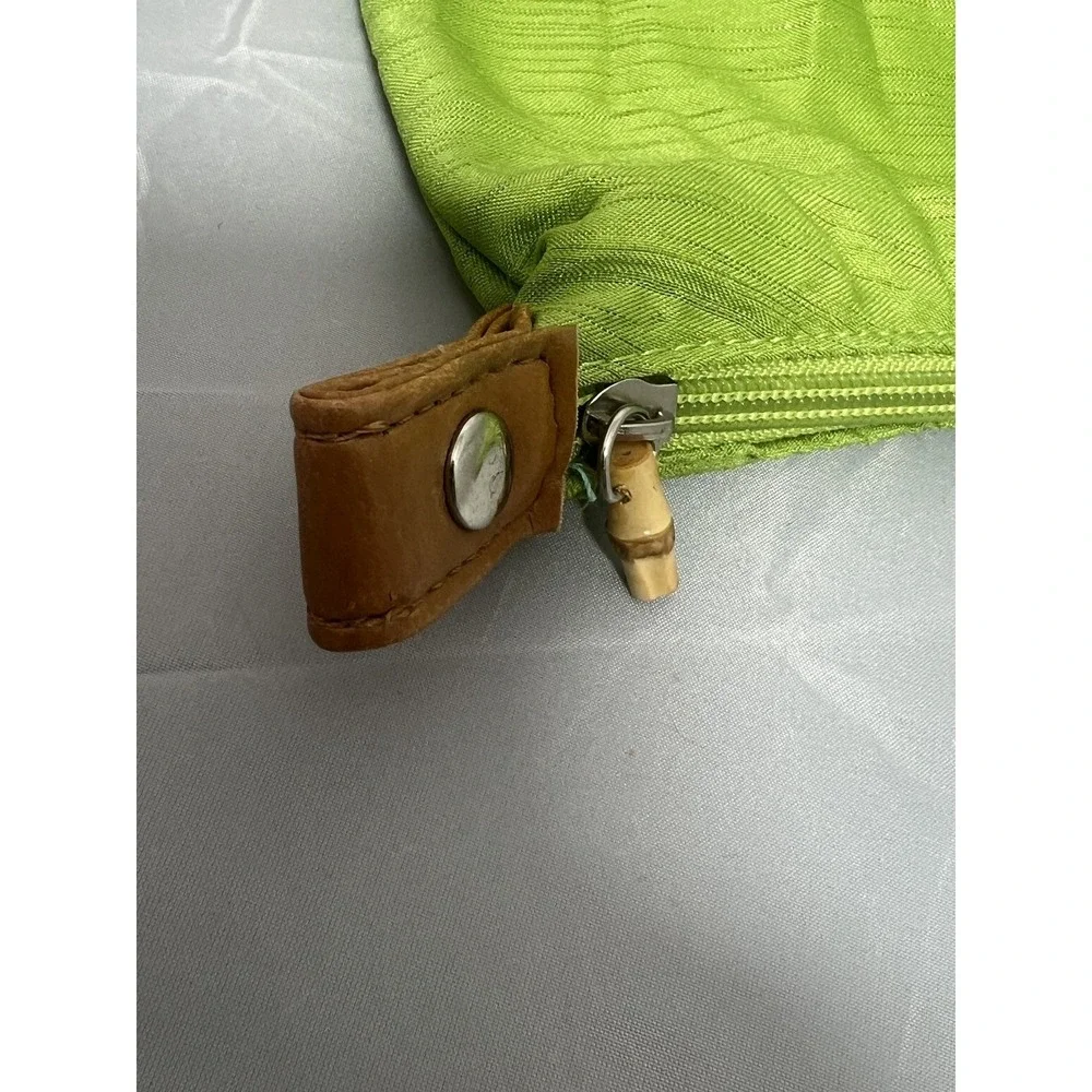 Avon‎ Lime Green Shimmer Wristlet Clutch Bag Costume Accessory Pouch